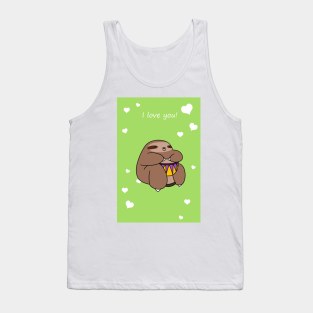 "I Love You" Sloth Playing Djembe Tank Top